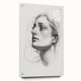 Abstract acrylic artwork depicting a figurative design in vibrant colors, showcased from a side view. The piece features sharp pins adding texture, ideal for modern decor.