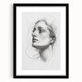 Abstract figurative wall art frame in matte black, showcasing a contemporary design with intricate details, perfect for modern home decor.
