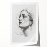 Abstract figurative art print showcasing vibrant colors and fluid shapes, rolled and ready for display, perfect for modern home decor.