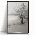 Abstract floral artwork framed in black acrylic, showcasing vibrant colors and intricate details, ideal for modern home decor and enhancing interior aesthetics.