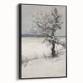 Framed canvas artwork showcasing an abstract floral design with vibrant colors, displayed from a black side view, ideal for modern home decor.