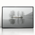 Abstract landscape artwork in a black frame, showcasing vibrant colors and dynamic shapes, ideal for modern home decor. Adds a contemporary touch to any room.