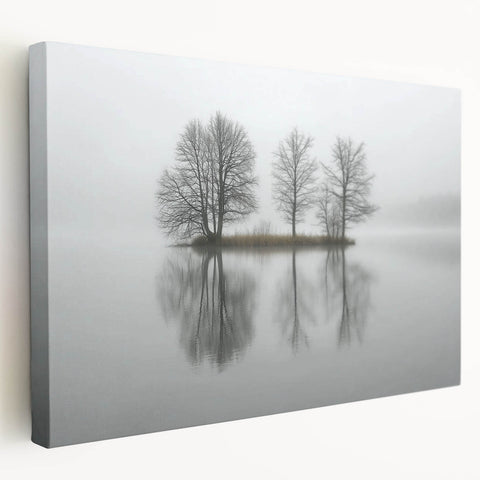 Abstract landscape stretched canvas artwork showcasing vibrant colors and fluid shapes, ideal for modern home decor. Side view highlights the canvas depth and texture, perfect for enhancing interior aesthetics.