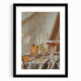 Extra large abstract art print featuring vibrant, colorful textures on a black framed canvas, ideal for living room decor.