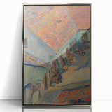Realistic Wall Art - In Front of the House by Konštantín Bauer, Urban Scene