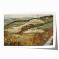 Autumnal floral design on extra large rolled canvas, featuring warm orange and red tones, ideal for art wall dining room.