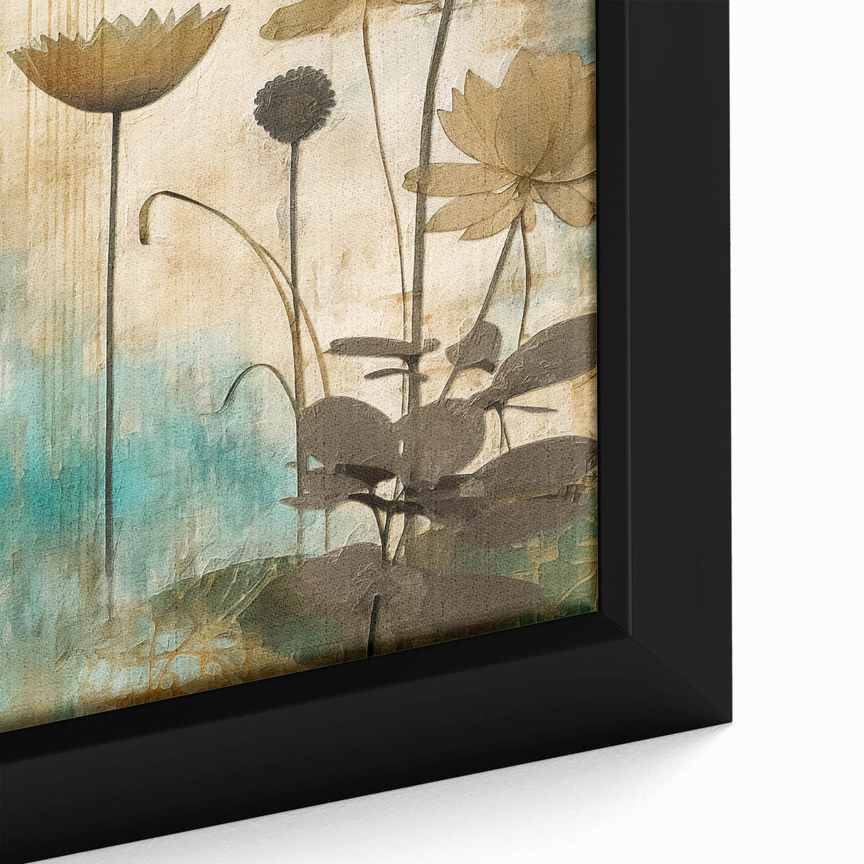 Elegant Floral Living Room Wall Art – Modern Canvas & Framed Print