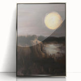 Framed abstract figurative artwork with silver accents, showcasing a modern design that enhances contemporary interiors, perfect for home or office decor.