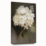 Abstract floral acrylic design on glass, featuring vibrant colors and intricate patterns, showcased in a side view without pins for a sleek, modern aesthetic. Perfect for contemporary home decor.
