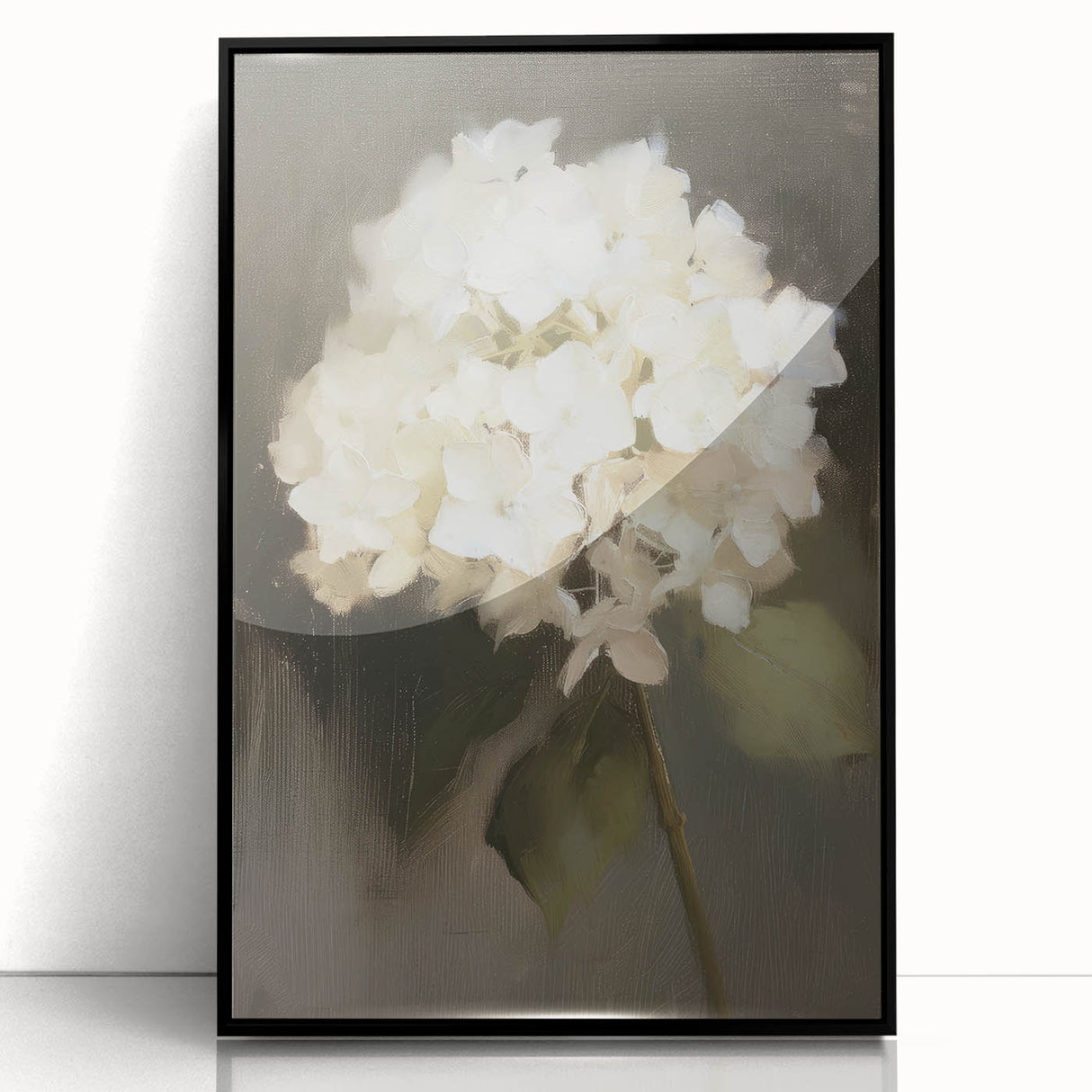 Framed acrylic artwork showcasing vibrant abstract florals in bold colors against a sleek black background, adding a modern touch to any decor.