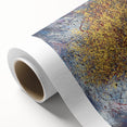 Abstract floral design on rolled canvas, showcasing vibrant colors and intricate patterns ideal for modern decor, securely packaged in a protective cardboard tube. Perfect for adding a touch of elegance to any space.