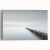 Abstract landscape artwork on stretched canvas showcasing vibrant hues of blue, green, and gold, perfect for modern home decor. Ideal for enhancing living spaces and creating a calming atmosphere.