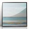 Minimalist Abstract Wall Art – Aqua and Sand Coastal Canvas