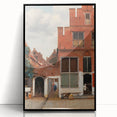 Baroque Cityscape Wall Art - Rustic Brick Architecture in Sunlight