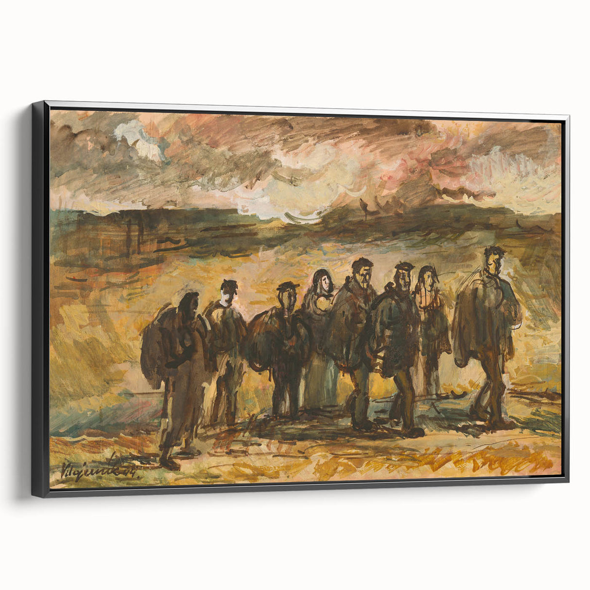 Expressionism Wall Art - Refugees on the Move by Cyprián Majerník