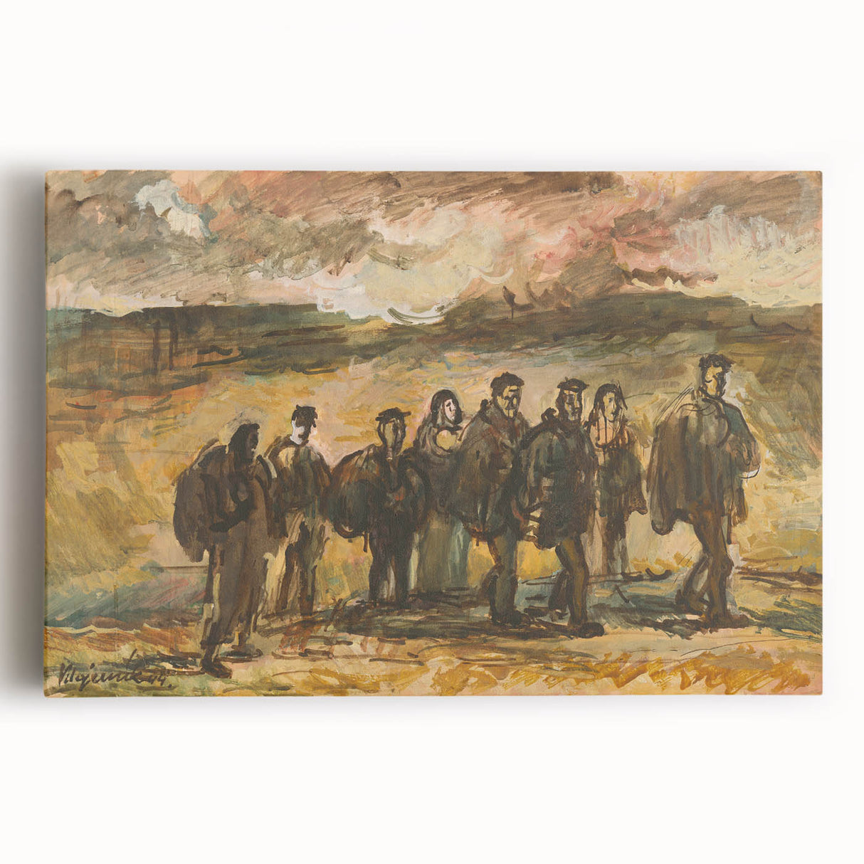 Expressionism Wall Art - Refugees on the Move by Cyprián Majerník