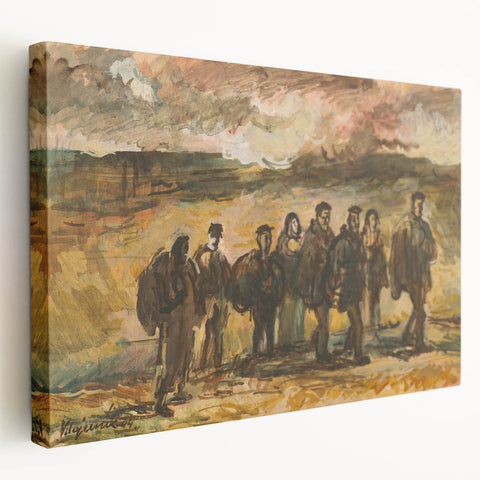 Expressionism Wall Art - Refugees on the Move by Cyprián Majerník