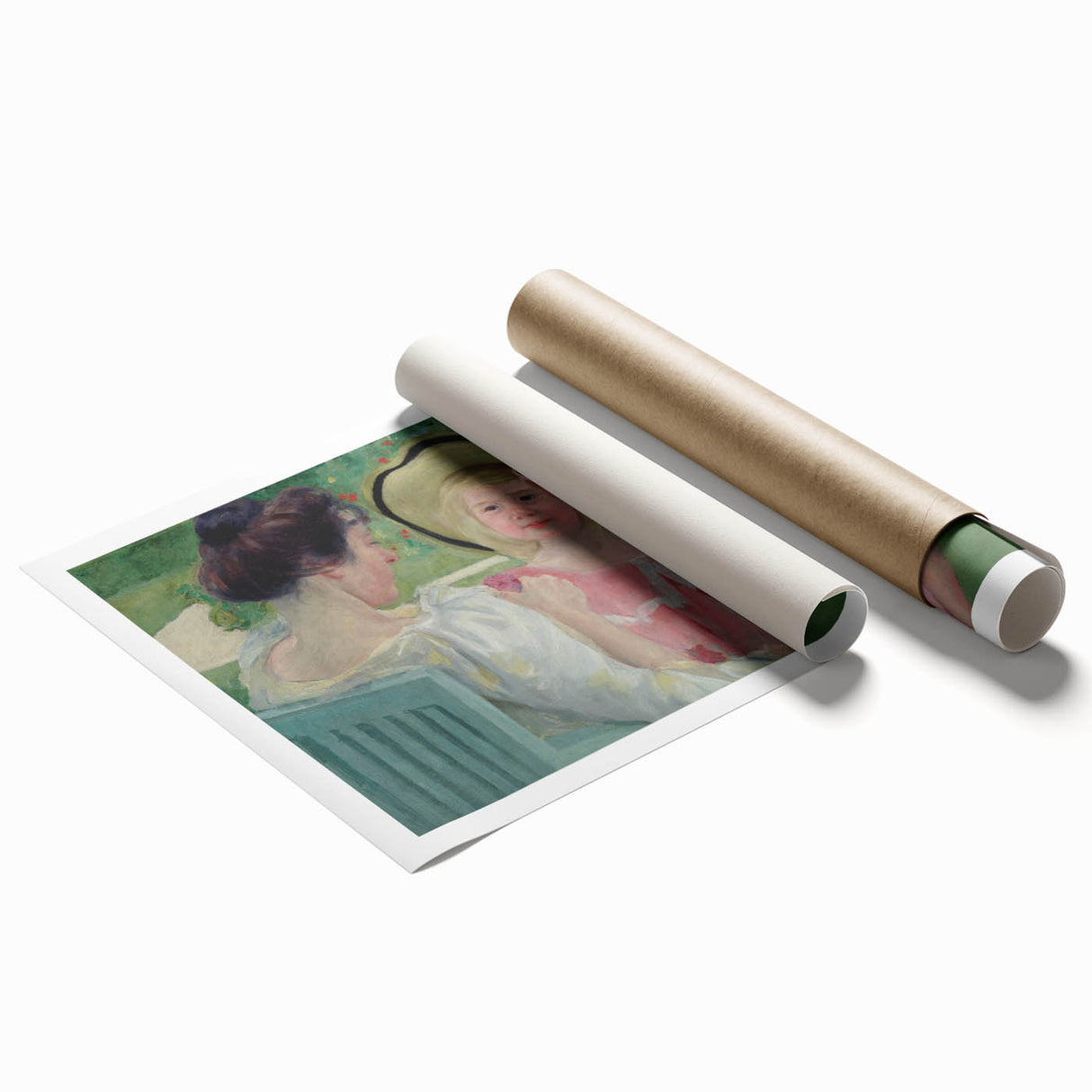 Impressionist Family Portrait - In the Garden by Mary Cassatt Print