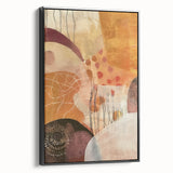 Black and white framed canvas featuring a vintage landscape painting, ideal for bedroom decor.