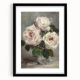 Elegant black frame showcasing an abstract floral design with a matte finish, perfect for modern home decor. Ideal for enhancing living spaces with stylish art.