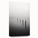Abstract landscape artwork displayed in acrylic glass, showcasing vibrant colors and dynamic shapes, perfect for modern home decor. Ideal for enhancing any living space.