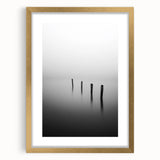 Abstract landscape artwork framed in gold with a mat, showcasing vibrant colors and unique textures, ideal for modern home decor and art enthusiasts.