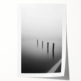 Abstract landscape rolled print showcasing vibrant colors and geometric patterns, elegantly designed for modern decor, packaged securely in a sturdy cardboard tube.