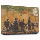 Expressionism Wall Art - Refugees with Horses by Cyprián Majerník