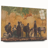 Expressionism Wall Art - Refugees with Horses by Cyprián Majerník