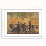 Expressionism Wall Art - Refugees with Horses by Cyprián Majerník