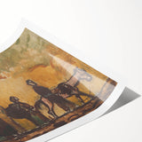 Expressionism Wall Art - Refugees with Horses by Cyprián Majerník