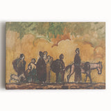 Expressionism Wall Art - Refugees with Horses by Cyprián Majerník