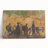 Expressionism Wall Art - Refugees with Horses by Cyprián Majerník