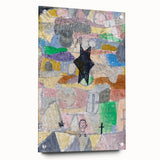 Abstract Star Wall Art - Playful and Textured Modern Expressionist Decor