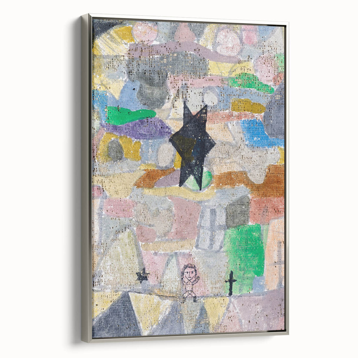 Abstract Star Wall Art - Playful and Textured Modern Expressionist Decor