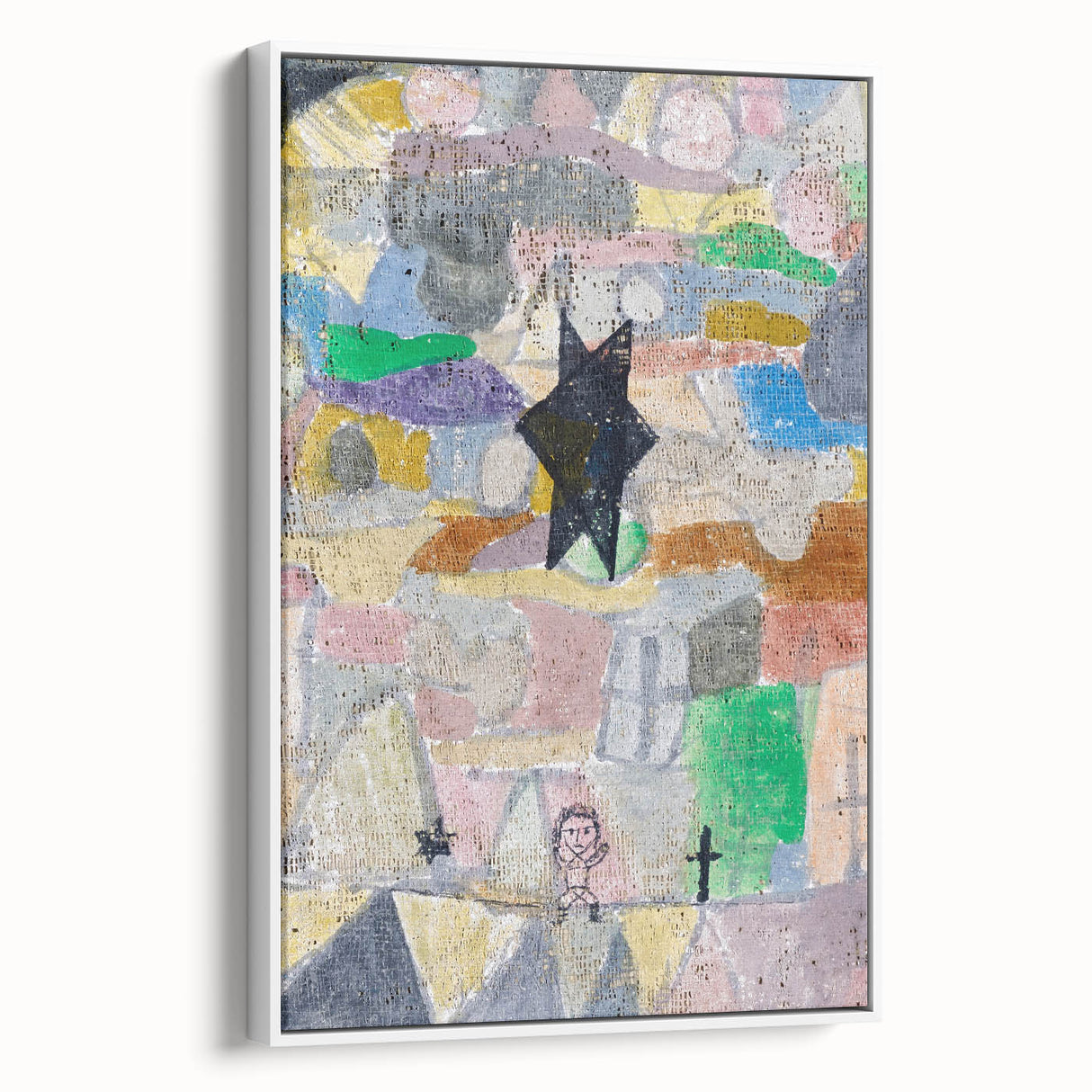 Abstract Star Wall Art - Playful and Textured Modern Expressionist Decor
