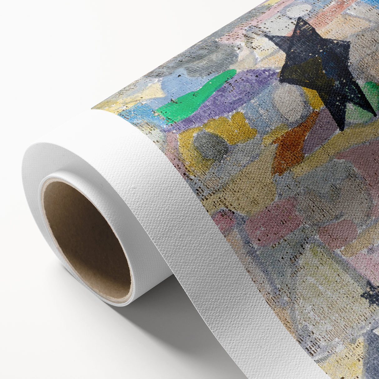 Abstract Star Wall Art - Playful and Textured Modern Expressionist Decor