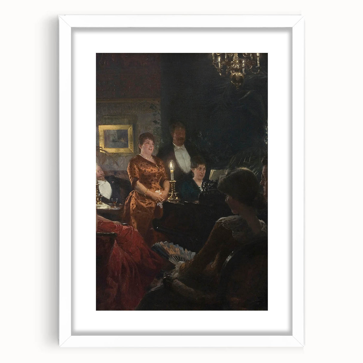 Classical Realism Painting - A Duet by P.S. Krøyer, Elegant Interior Scene