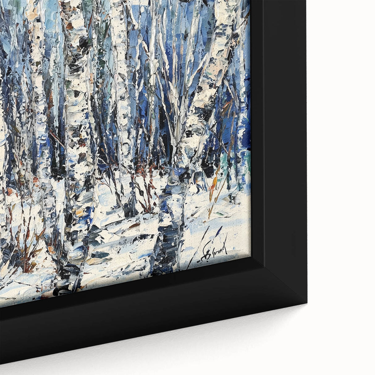 Winter Birch Forest - Elegant Dining Room Wall Art