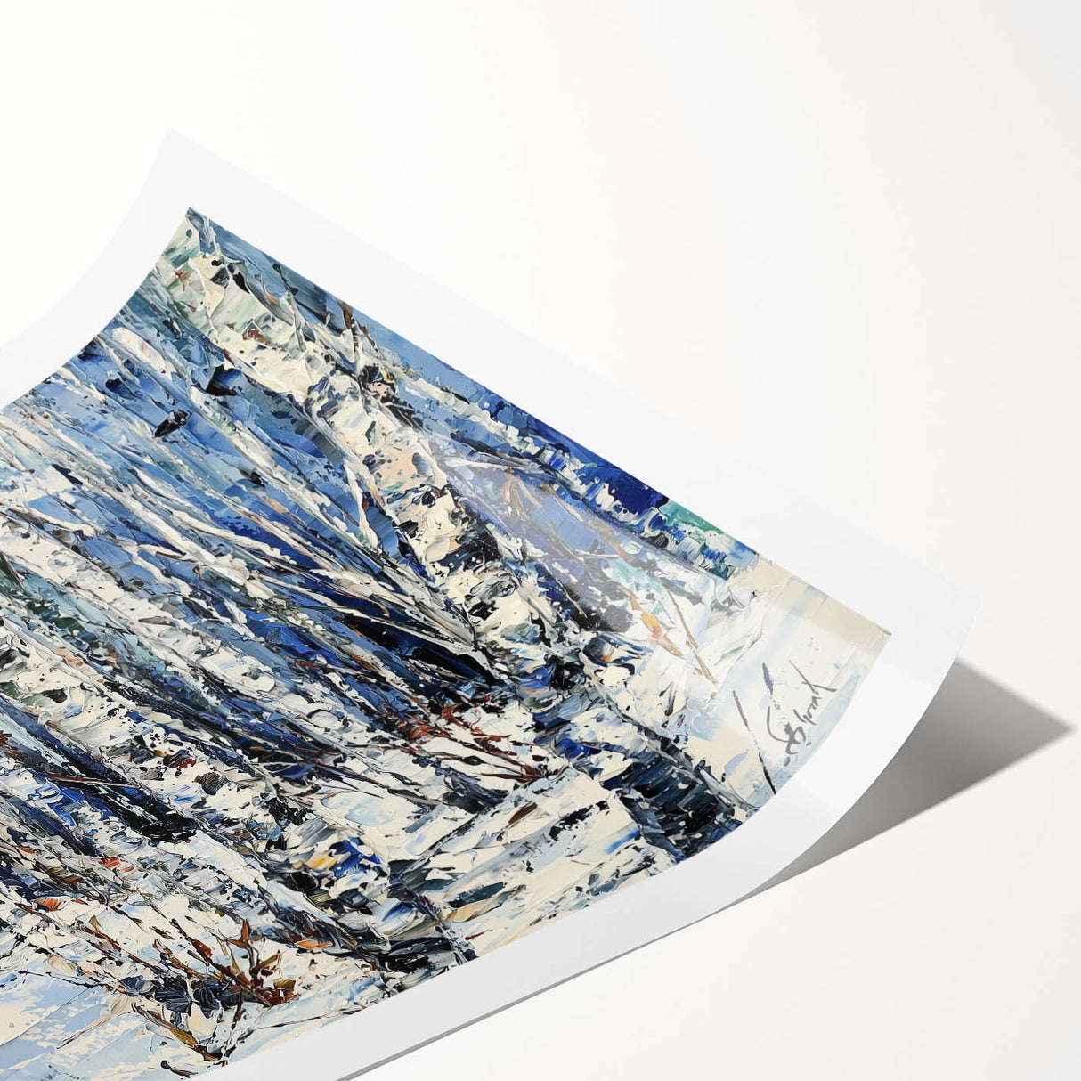 Winter Birch Forest - Elegant Dining Room Wall Art