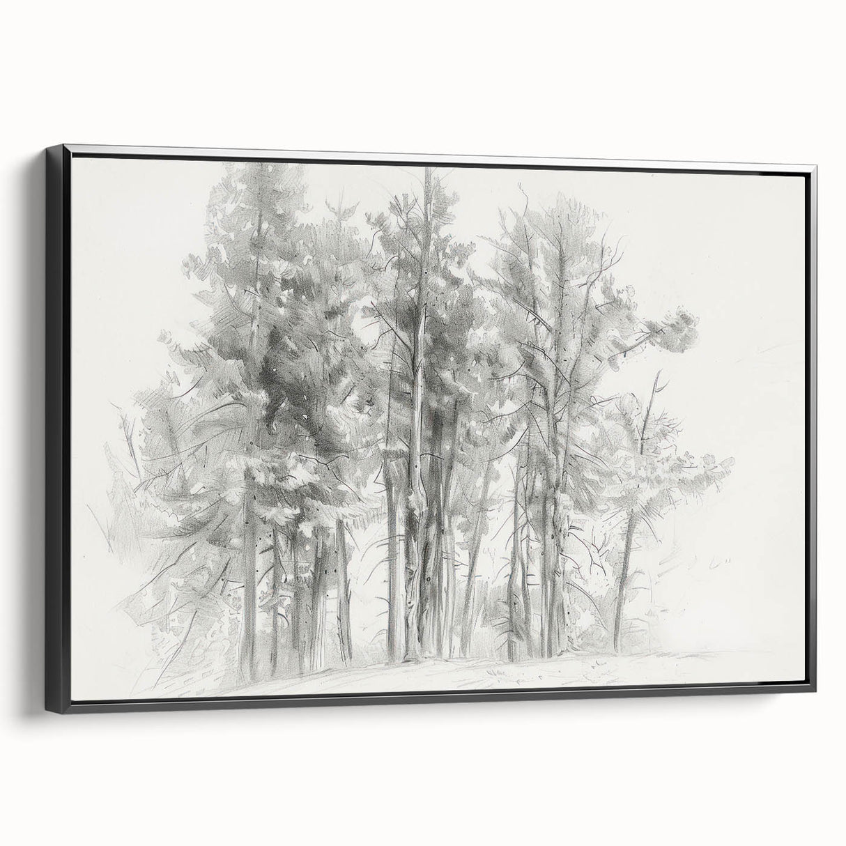Framed canvas artwork showcasing abstract floral designs in vibrant colors, featuring a sleek black frame, perfect for modern home decor.