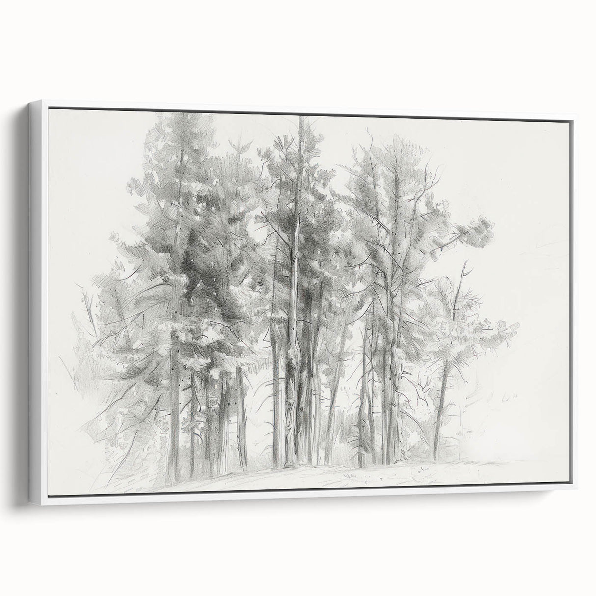 Framed canvas artwork showcasing abstract floral designs in soft pastel colors, elegantly displayed in a white frame, perfect for modern home decor.