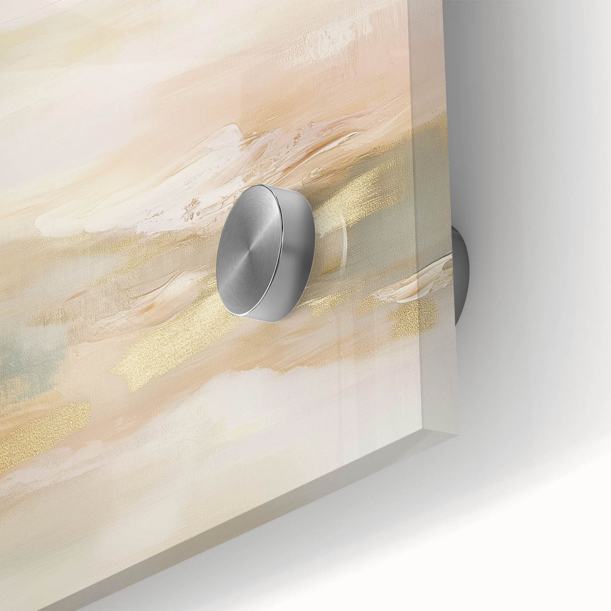Colorful Abstract Wall Art – Blush and Gold Soft Modern Canvas