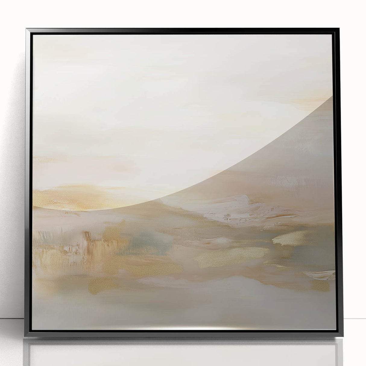 Colorful Abstract Wall Art – Blush and Gold Soft Modern Canvas