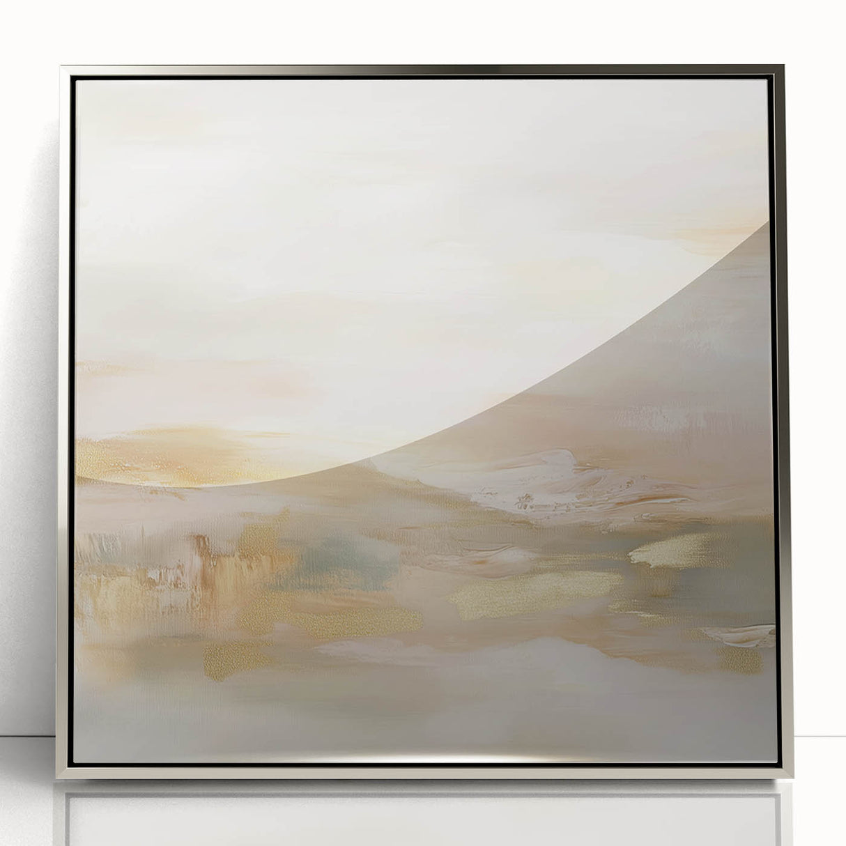 Colorful Abstract Wall Art – Blush and Gold Soft Modern Canvas