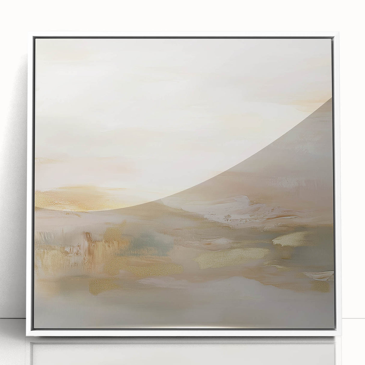 Colorful Abstract Wall Art – Blush and Gold Soft Modern Canvas