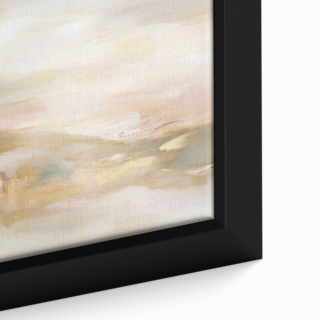 Colorful Abstract Wall Art – Blush and Gold Soft Modern Canvas