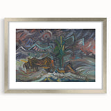 Expressionist Art - Resting Farmers by Arnold Peter Weisz-Kubínčan