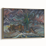 Expressionist Art - Resting Farmers by Arnold Peter Weisz-Kubínčan