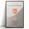 Large abstract wall art depicting food and drinks in mid-century modernist style on a framed black acrylic.